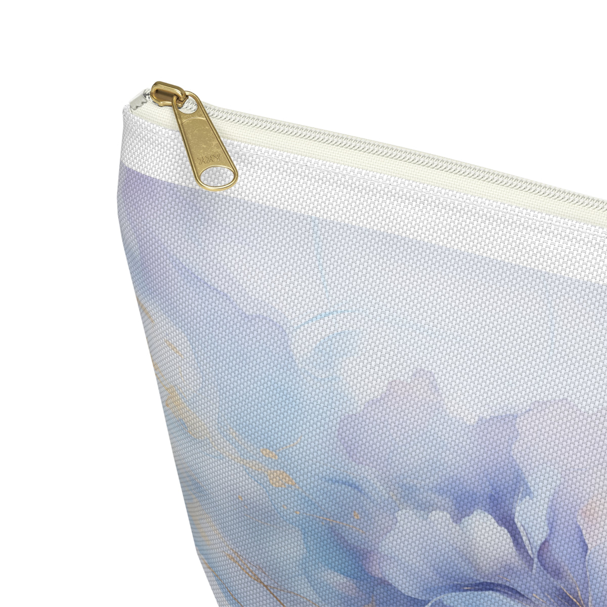 Ultramarine Blue, Payne's Gray, Pale Lavender, Watercolour, Gold Streaks, Marbled, Accessory Pouch w T-bottom