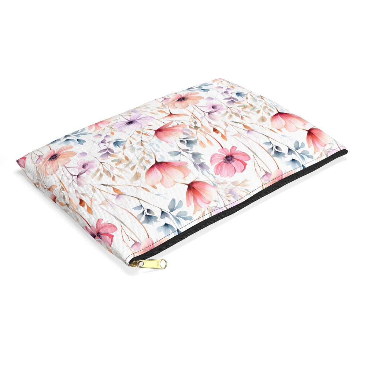 Colour Floral Pattern, Watercolour, Flowers, Accessory Pouch