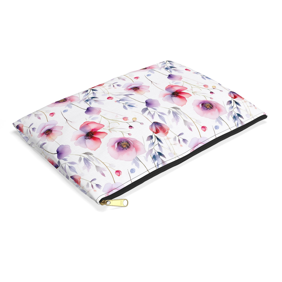 Colour Floral Pattern, Watercolour, Flowers, Accessory Pouch