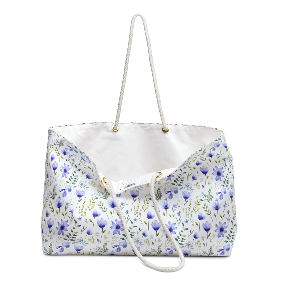 Blue Botanicals Floral Pattern, Watercolour, Flowers, Weekender Tote Bag