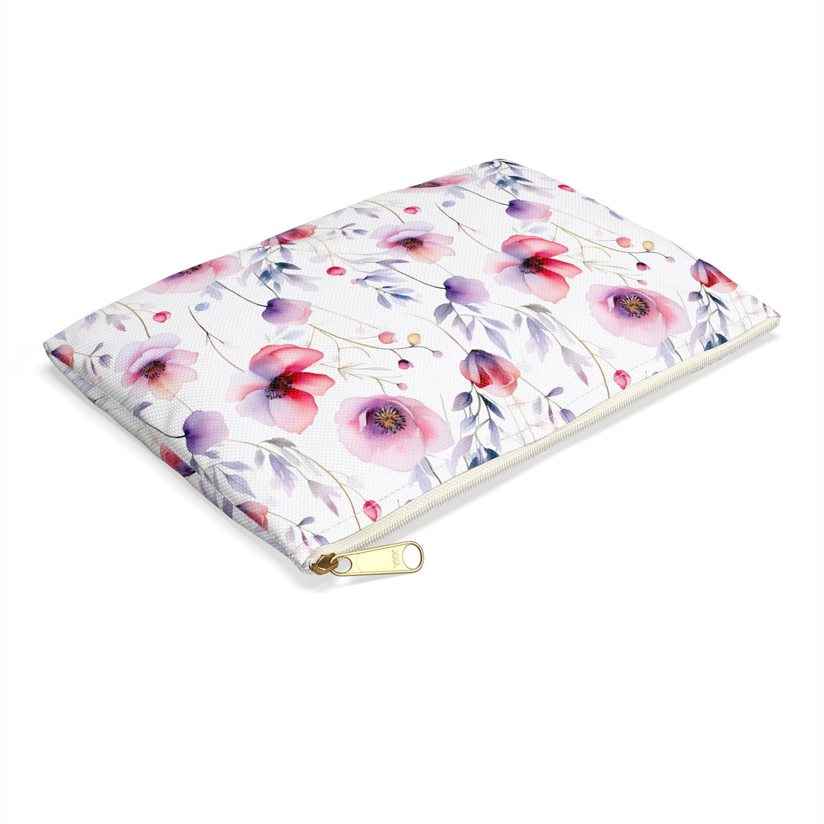 Colour Floral Pattern, Watercolour, Flowers, Accessory Pouch