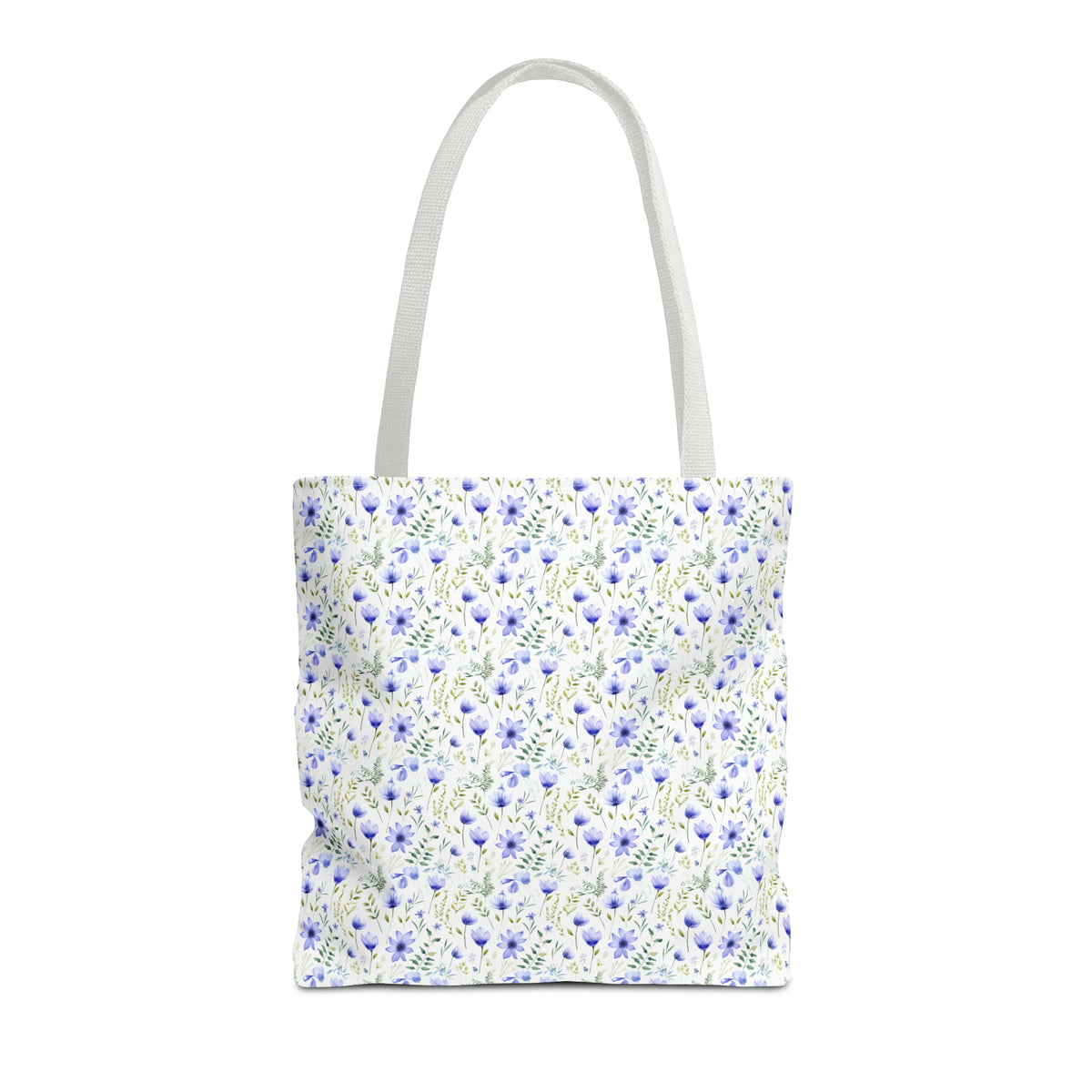 Blue Botanicals Floral Pattern, Watercolour, Flowers, Tote Bag (AOP)