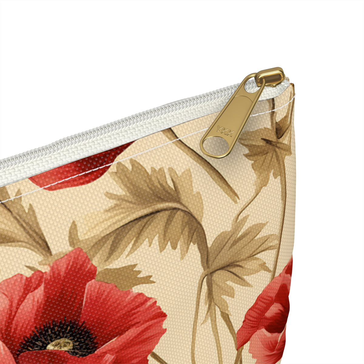 Red Poppies Floral Pattern, Watercolour, Flowers, Accessory Pouch