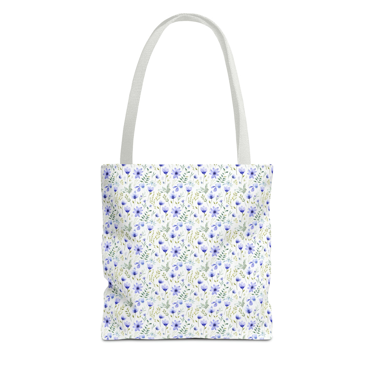 Blue Botanicals Floral Pattern, Watercolour, Flowers, Tote Bag (AOP)