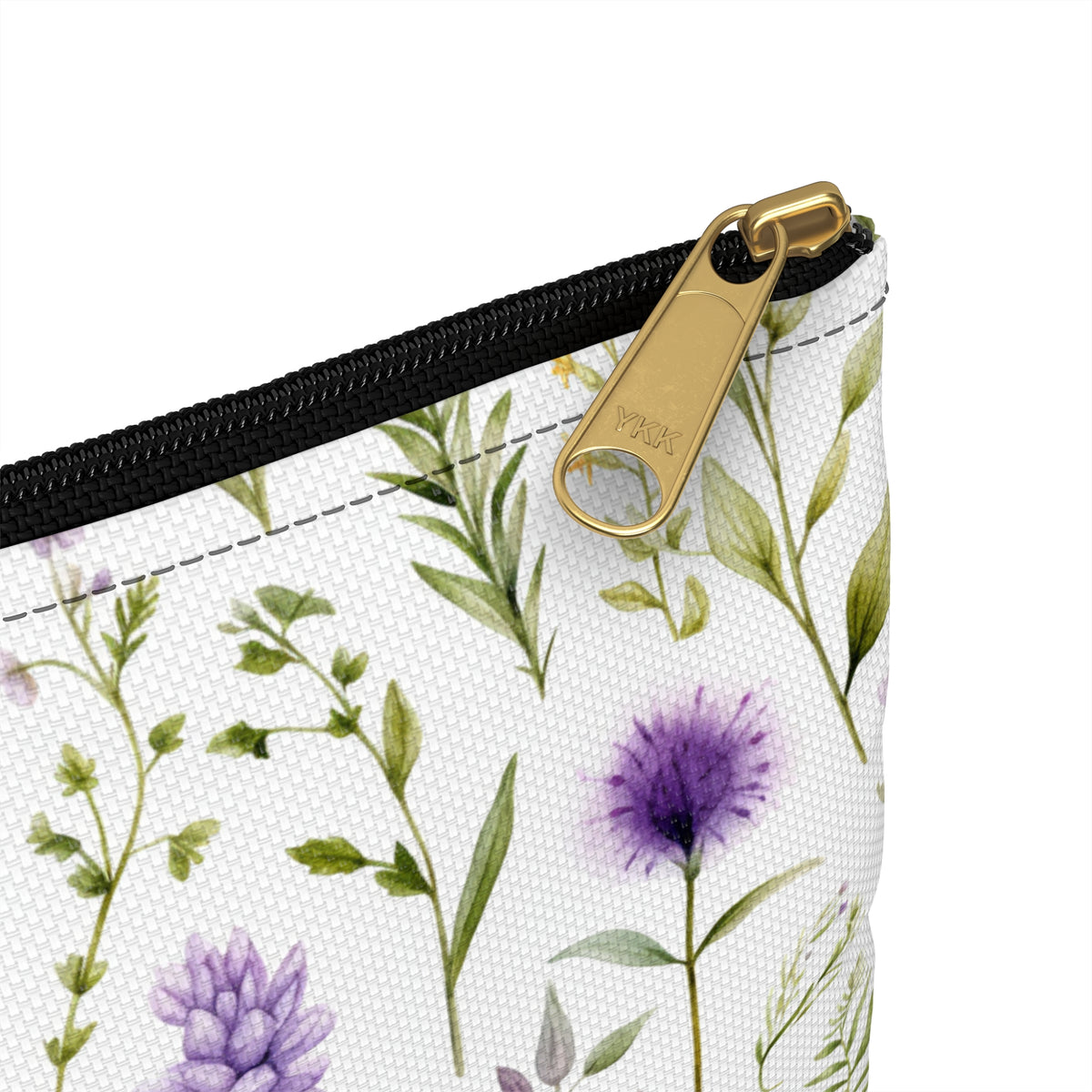 Purple Botanicals Floral Pattern, Watercolour, Flowers, Accessory Pouch