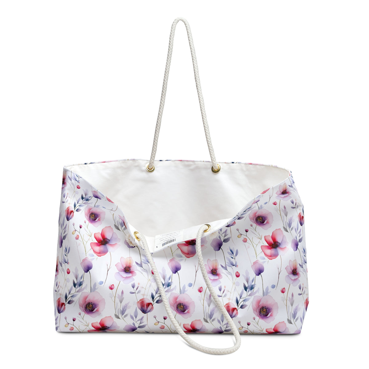 Colorful Floral Pattern, Watercolour, Flowers, Weekender Tote Bag