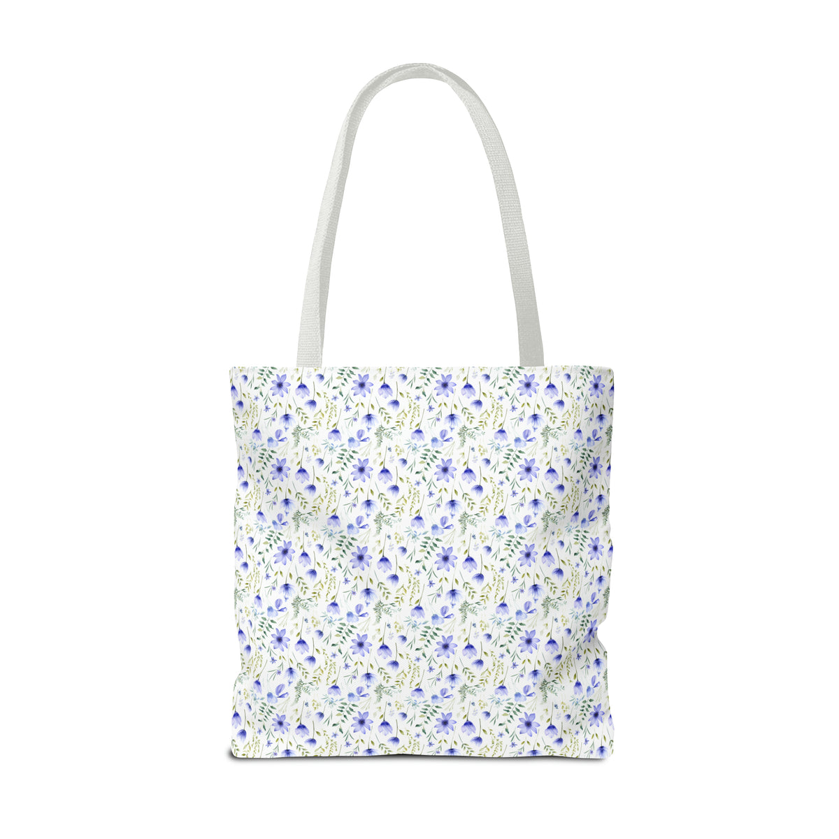 Blue Botanicals Floral Pattern, Watercolour, Flowers, Tote Bag (AOP)