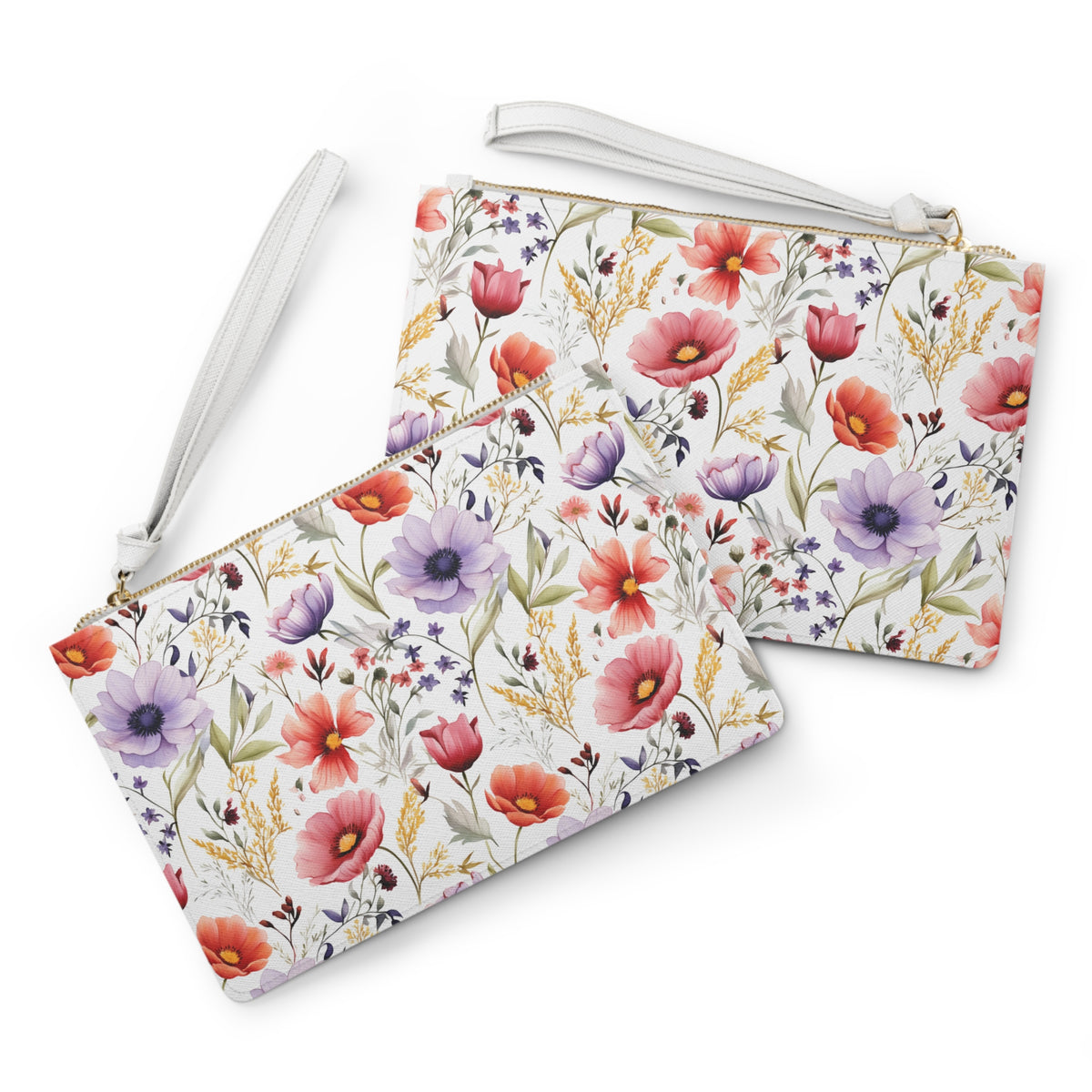 Colour Floral Pattern, Watercolour, Flowers, Clutch Bag