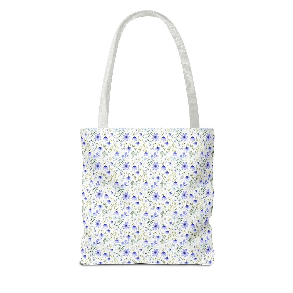 Blue Botanicals Floral Pattern, Watercolour, Flowers, Tote Bag (AOP)