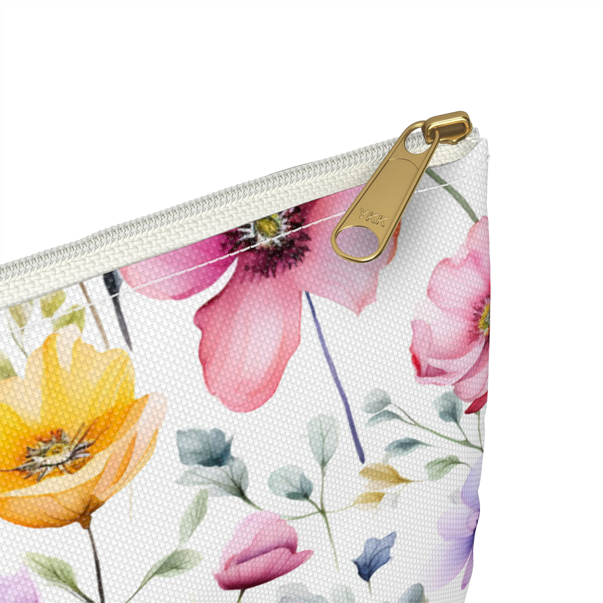 Colour Floral Pattern, Watercolour, Flowers, Accessory Pouch