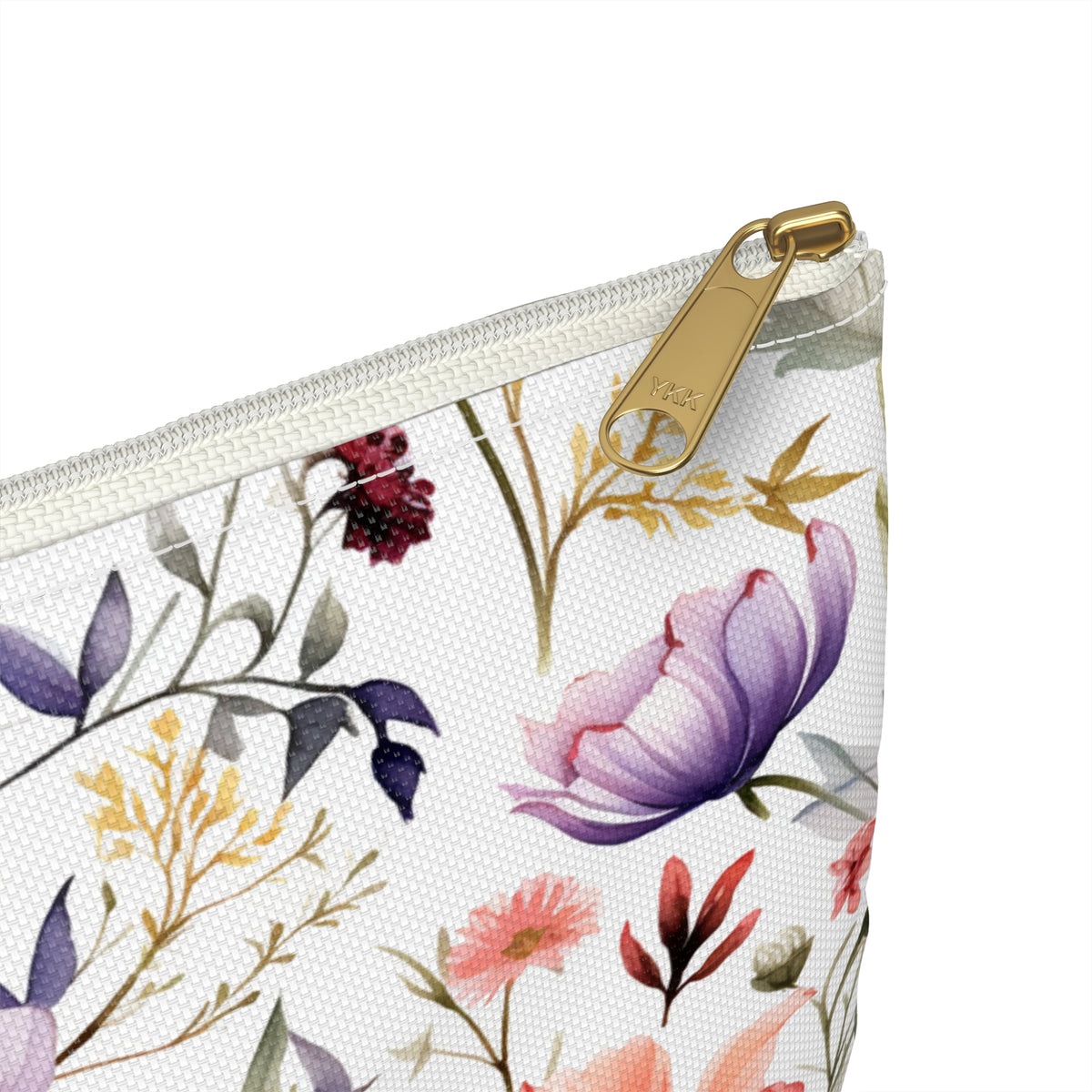 Colour Floral Pattern, Watercolour, Flowers, Accessory Pouch