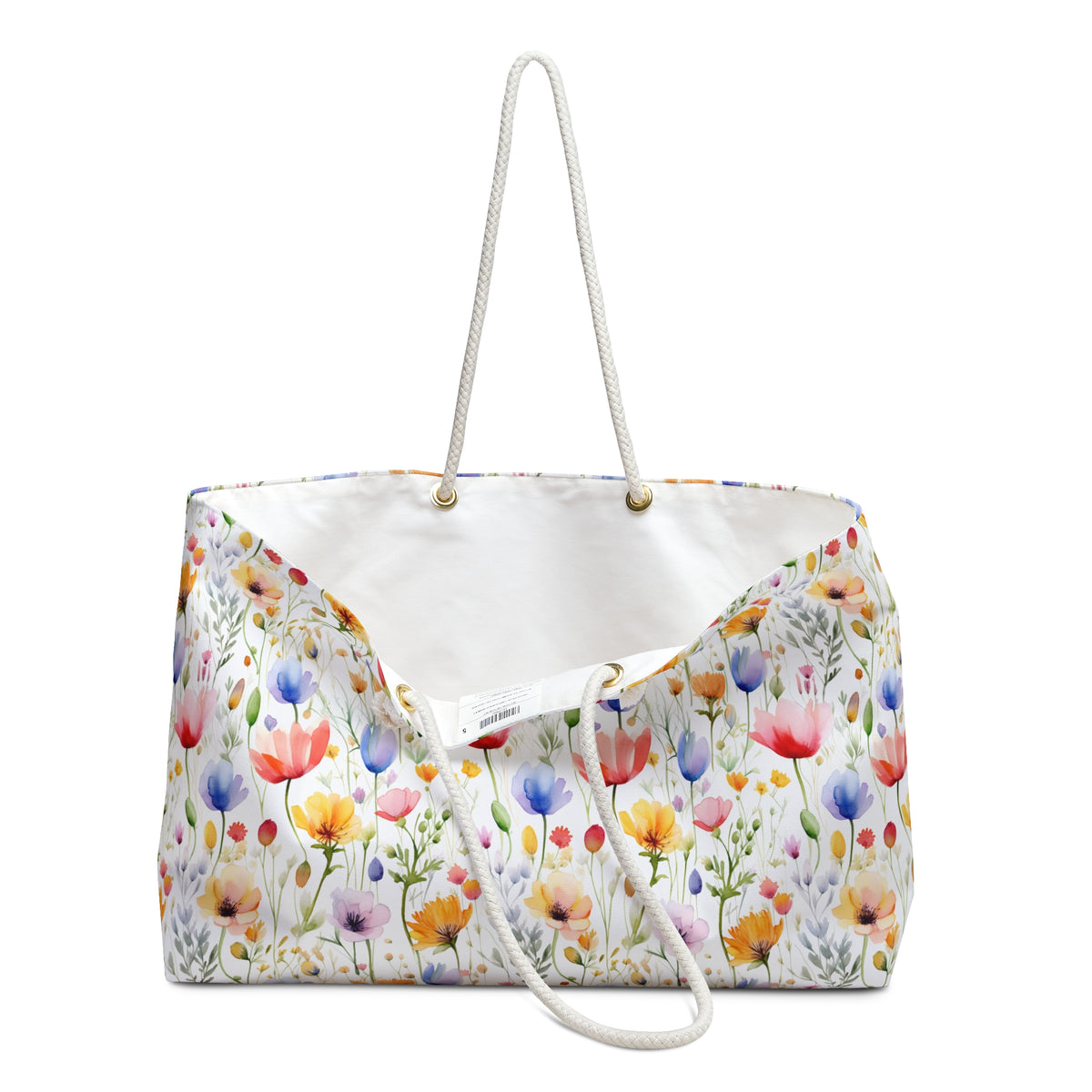 Colorful Floral Pattern, Watercolour, Flowers, Weekender Tote Bag