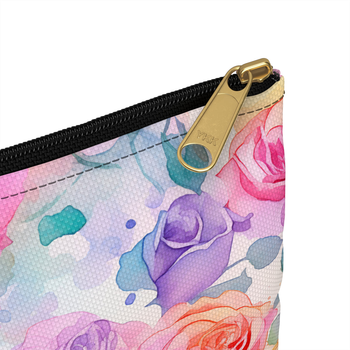 Colour Roses Floral Pattern, Watercolour, Flowers, Accessory Pouch