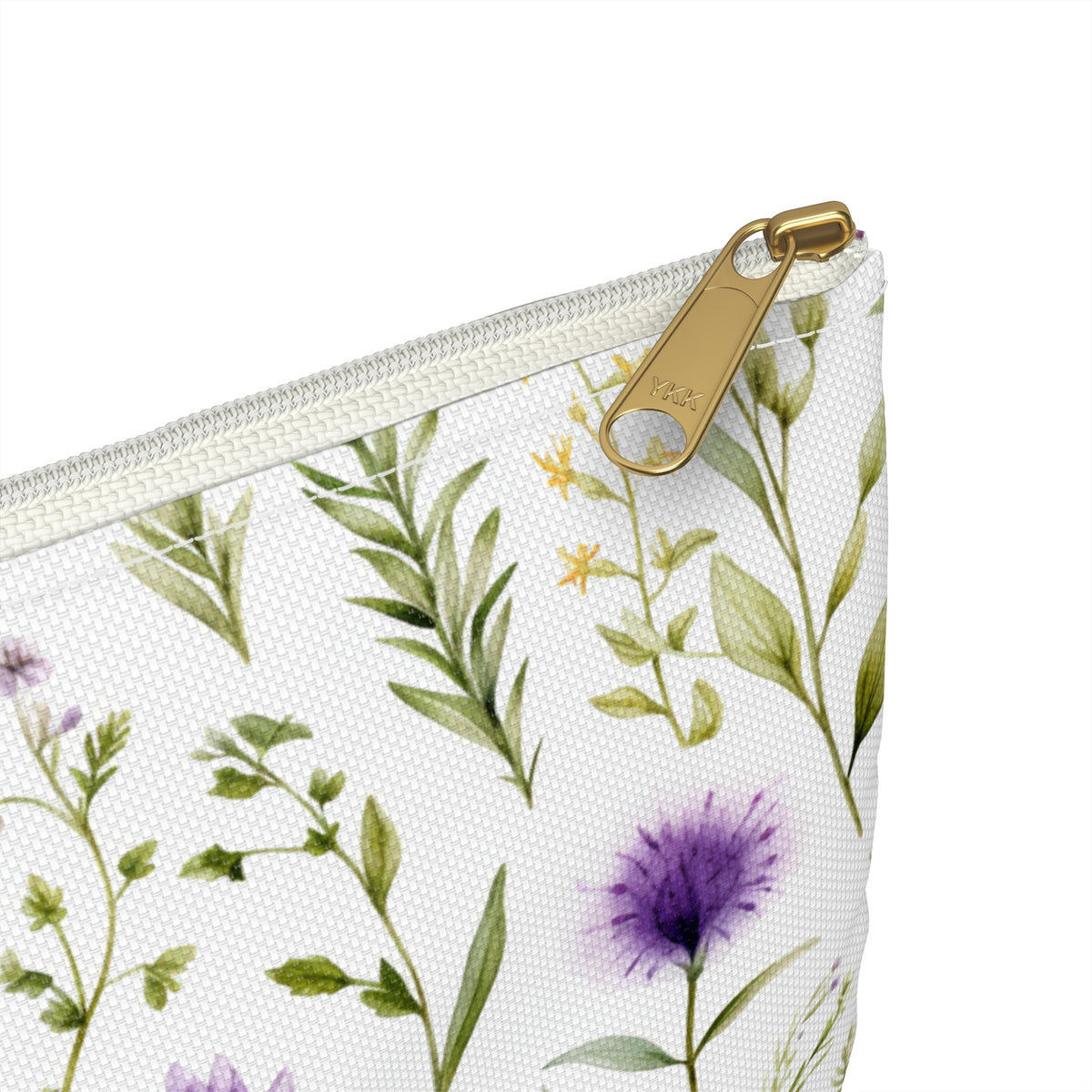 Purple Botanicals Floral Pattern, Watercolour, Flowers, Accessory Pouch