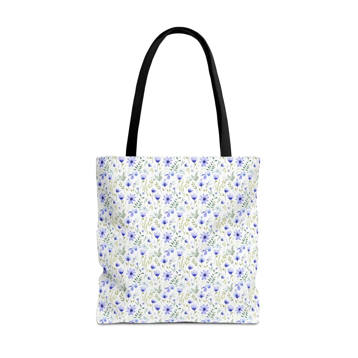 Blue Botanicals Floral Pattern, Watercolour, Flowers, Tote Bag (AOP)