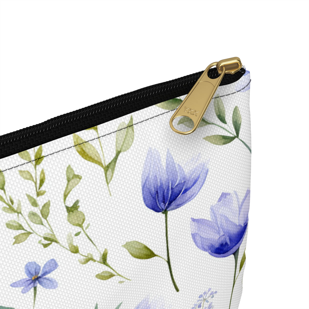 Blue Botanicals Floral Pattern, Watercolour, Flowers, Accessory Pouch