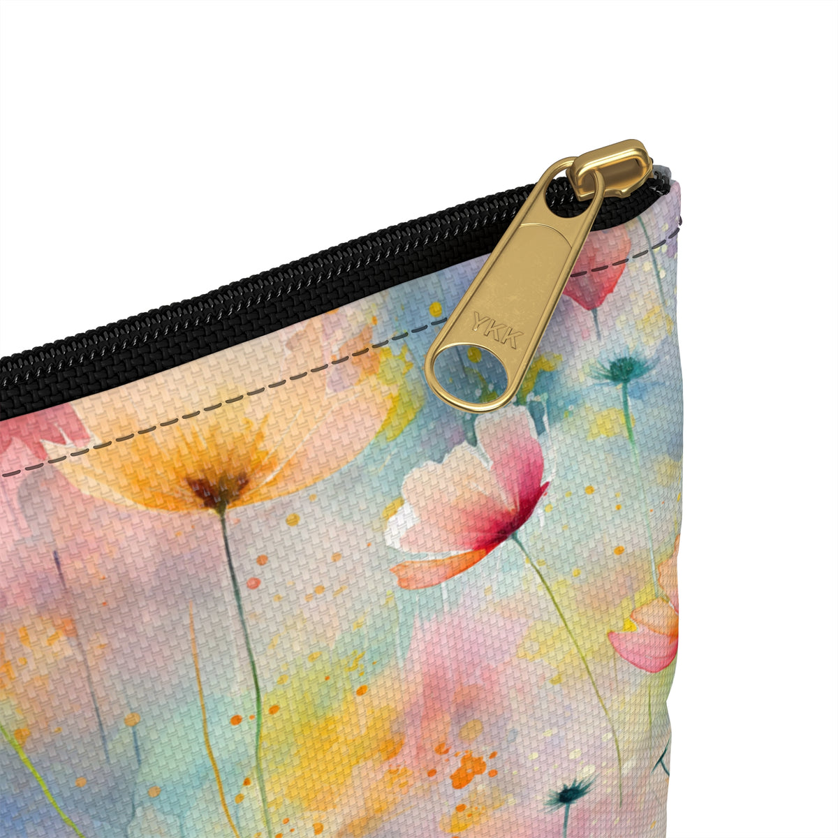 Colour Floral Pattern, Watercolour, Flowers, Accessory Pouch