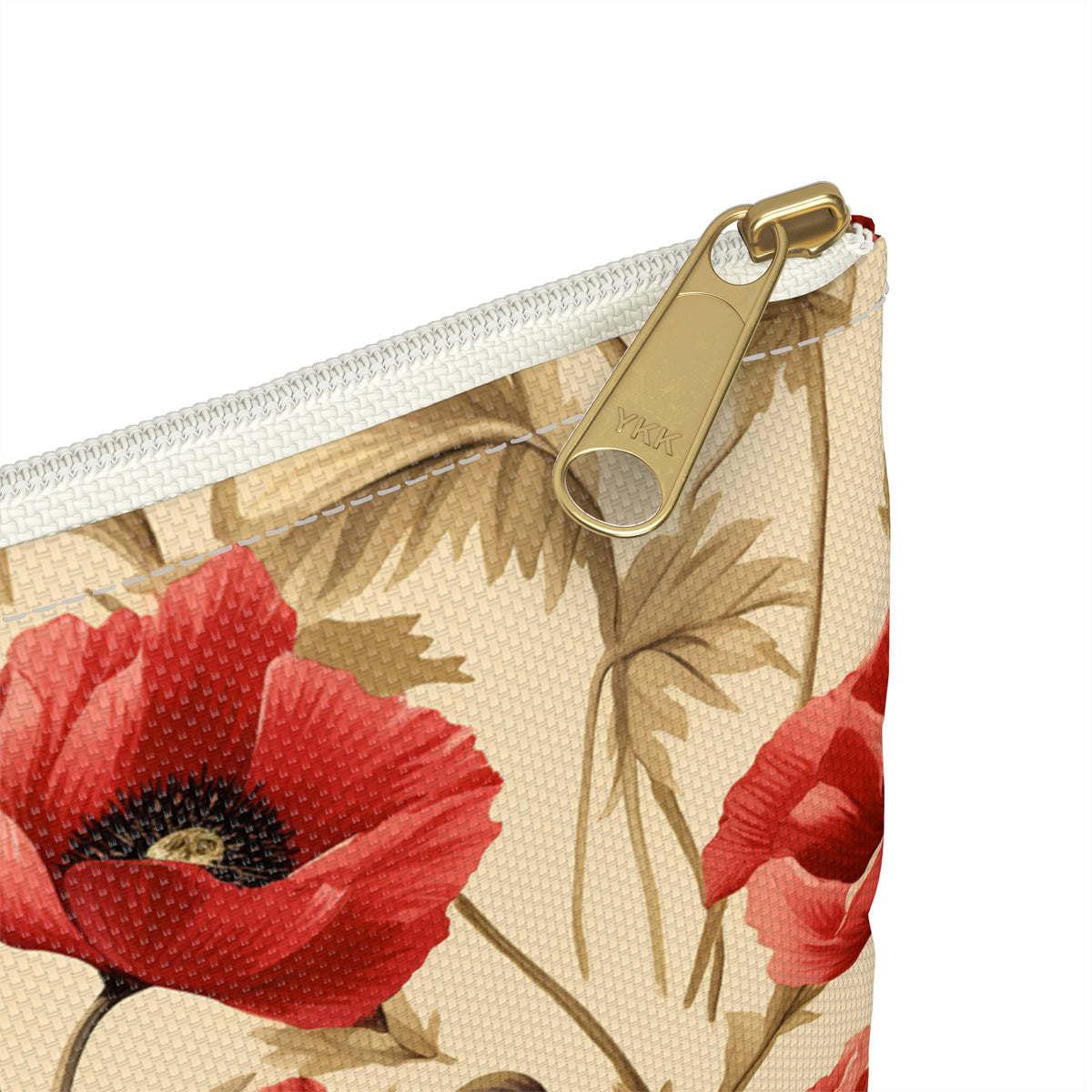 Red Poppies Floral Pattern, Watercolour, Flowers, Accessory Pouch