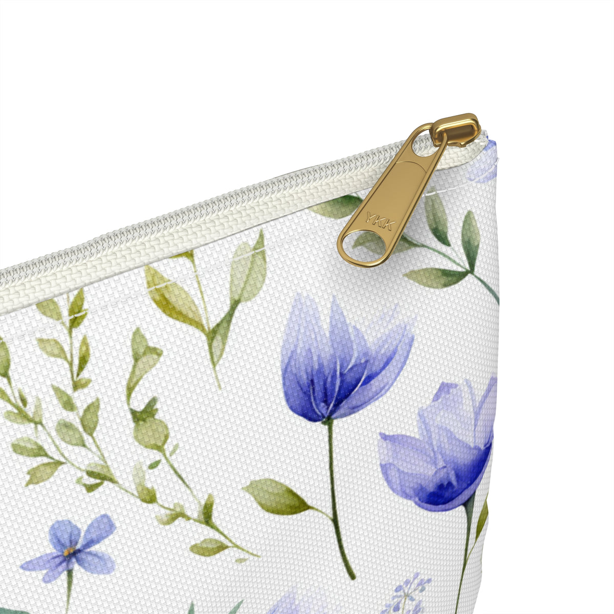 Blue Botanicals Floral Pattern, Watercolour, Flowers, Accessory Pouch