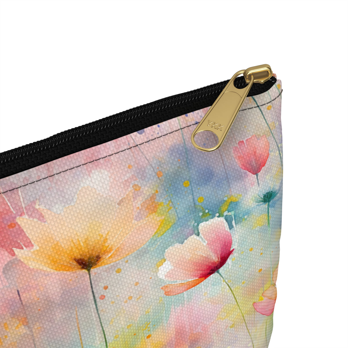 Colour Floral Pattern, Watercolour, Flowers, Accessory Pouch