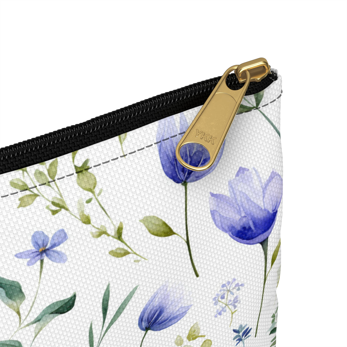 Blue Botanicals Floral Pattern, Watercolour, Flowers, Accessory Pouch