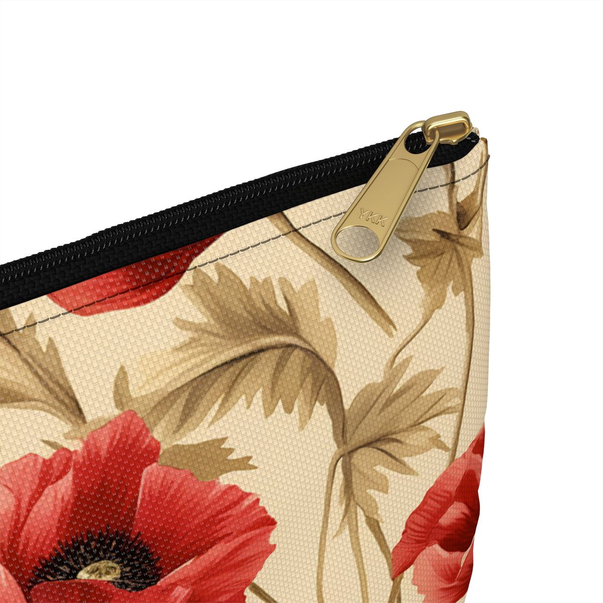 Red Poppies Floral Pattern, Watercolour, Flowers, Accessory Pouch