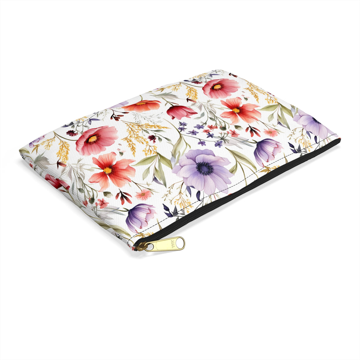 Colour Floral Pattern, Watercolour, Flowers, Accessory Pouch