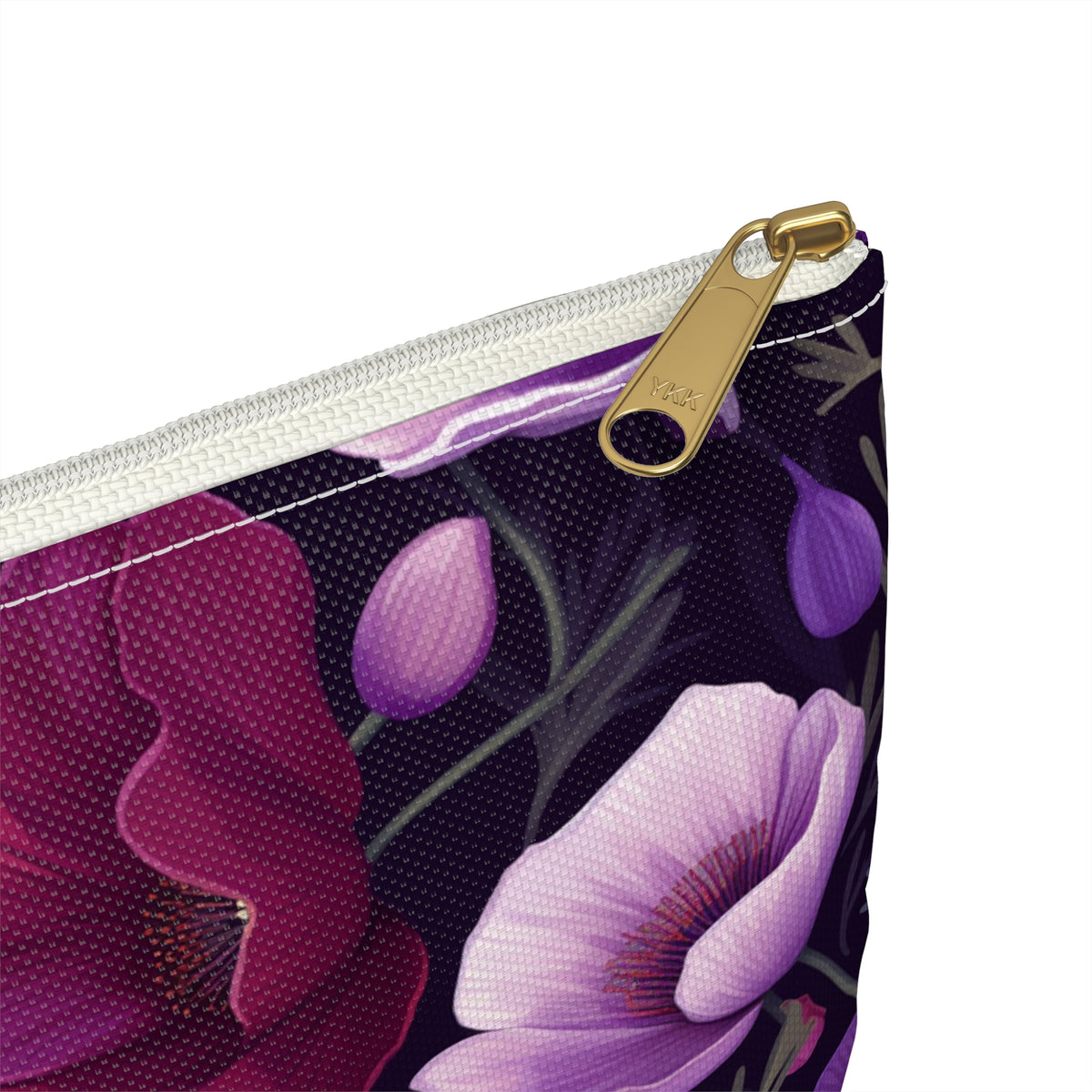 Purple Poppies Floral Pattern, Watercolour, Flowers, Accessory Pouch