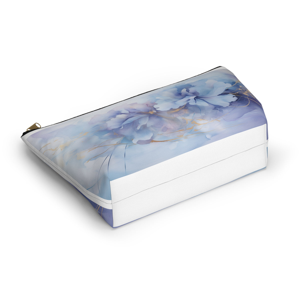 Ultramarine Blue, Payne's Gray, Pale Lavender, Watercolour, Gold Streaks, Marbled, Accessory Pouch w T-bottom