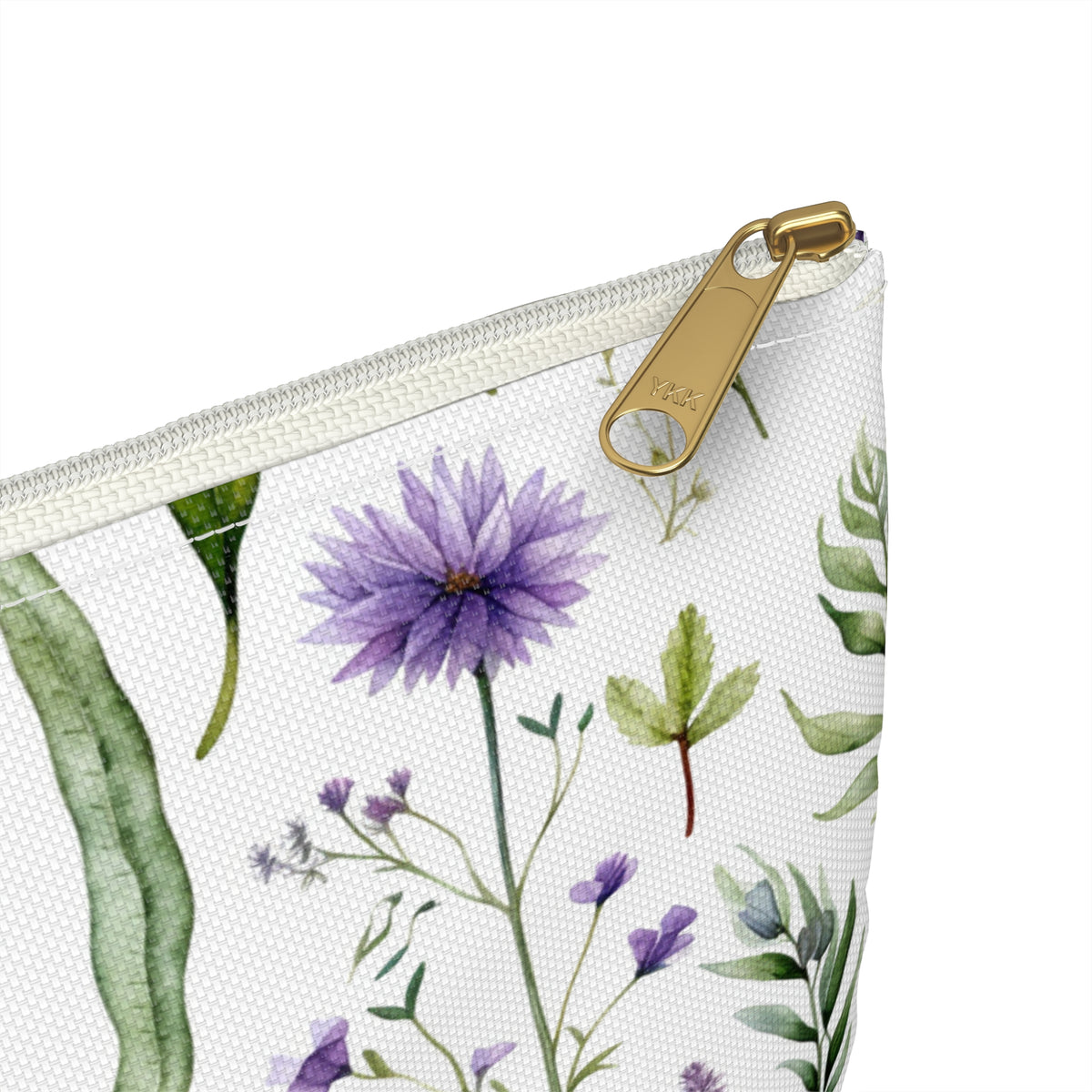 Purple Botanicals Floral Pattern, Watercolour, Flowers, Accessory Pouch