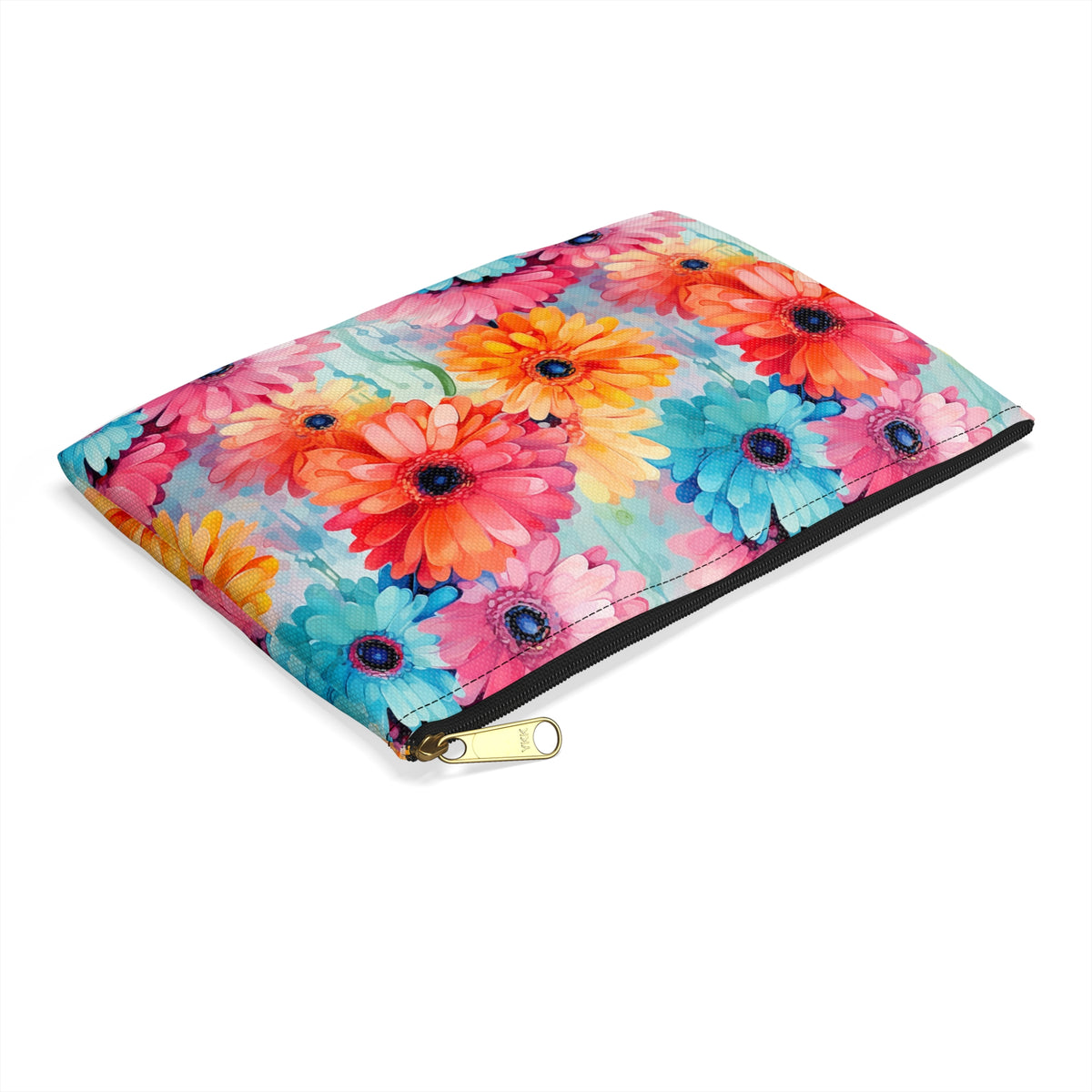 Colour Gerberas Floral Pattern, Watercolour, Flowers, Accessory Pouch