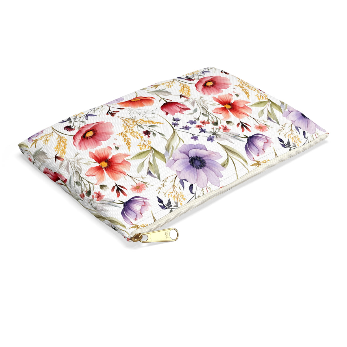 Colour Floral Pattern, Watercolour, Flowers, Accessory Pouch