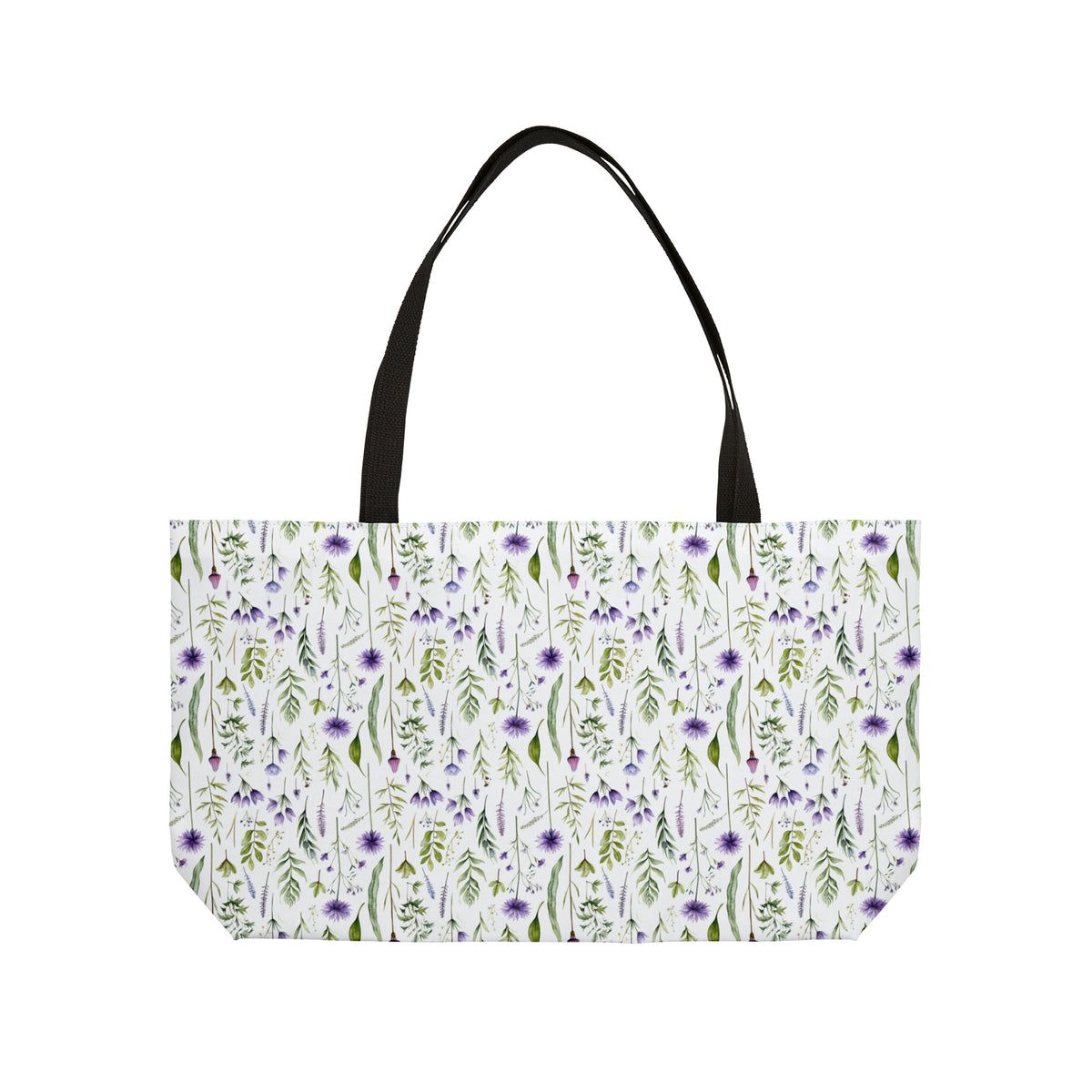 Blue Botanicals Floral Pattern, Watercolour, Flowers, Weekender Tote Bag