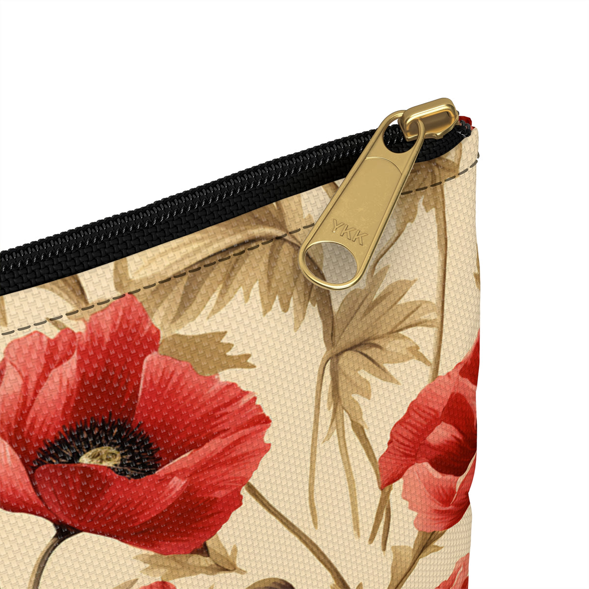 Red Poppies Floral Pattern, Watercolour, Flowers, Accessory Pouch