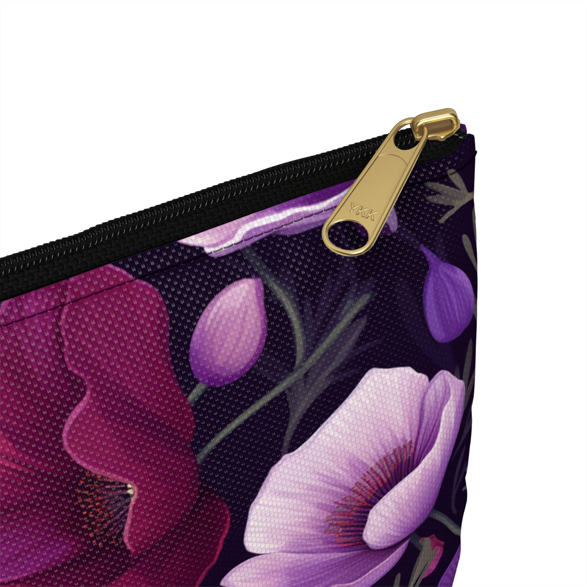 Purple Poppies Floral Pattern, Watercolour, Flowers, Accessory Pouch