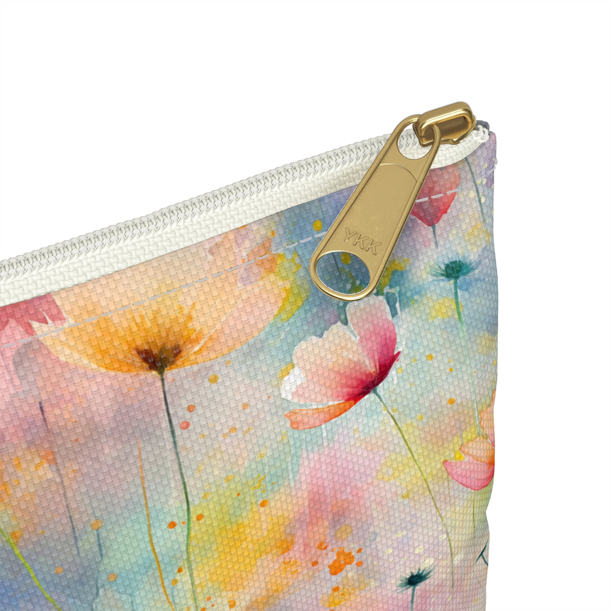 Colour Floral Pattern, Watercolour, Flowers, Accessory Pouch