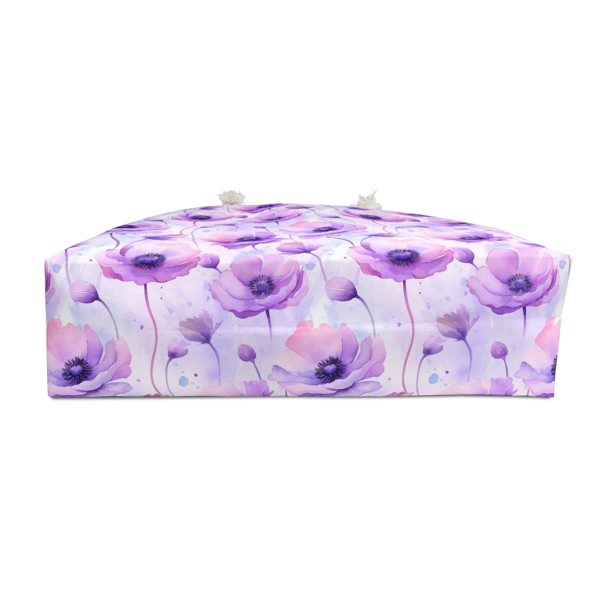 Purple Poppies Floral Pattern, Watercolour, Flowers, Weekender Tote Bag