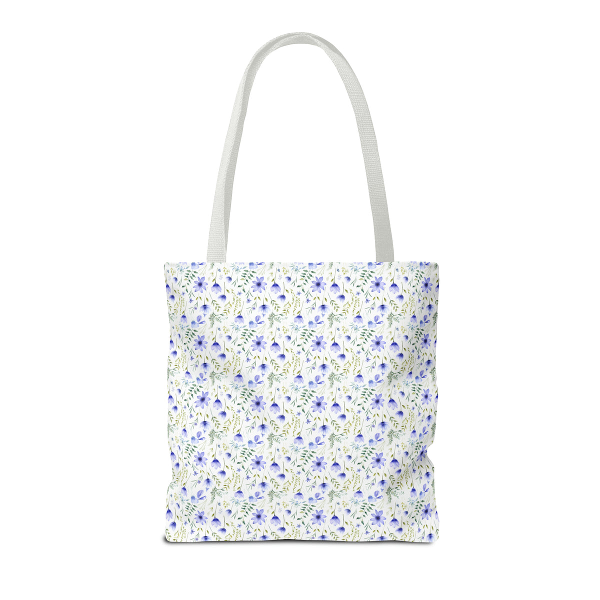 Blue Botanicals Floral Pattern, Watercolour, Flowers, Tote Bag (AOP)