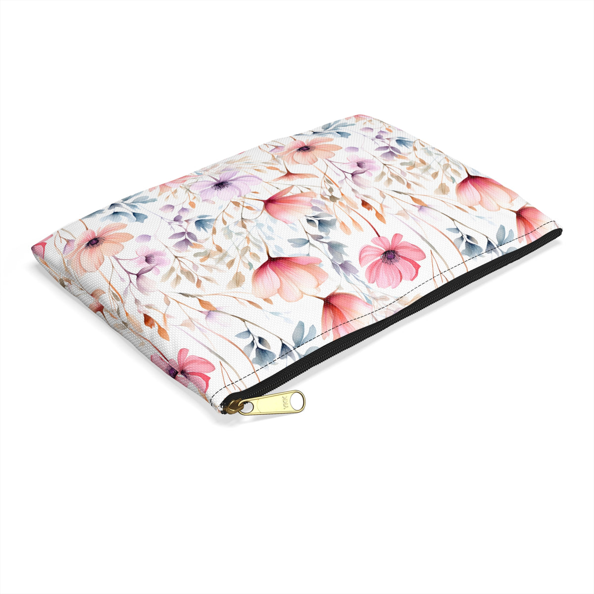 Colour Floral Pattern, Watercolour, Flowers, Accessory Pouch