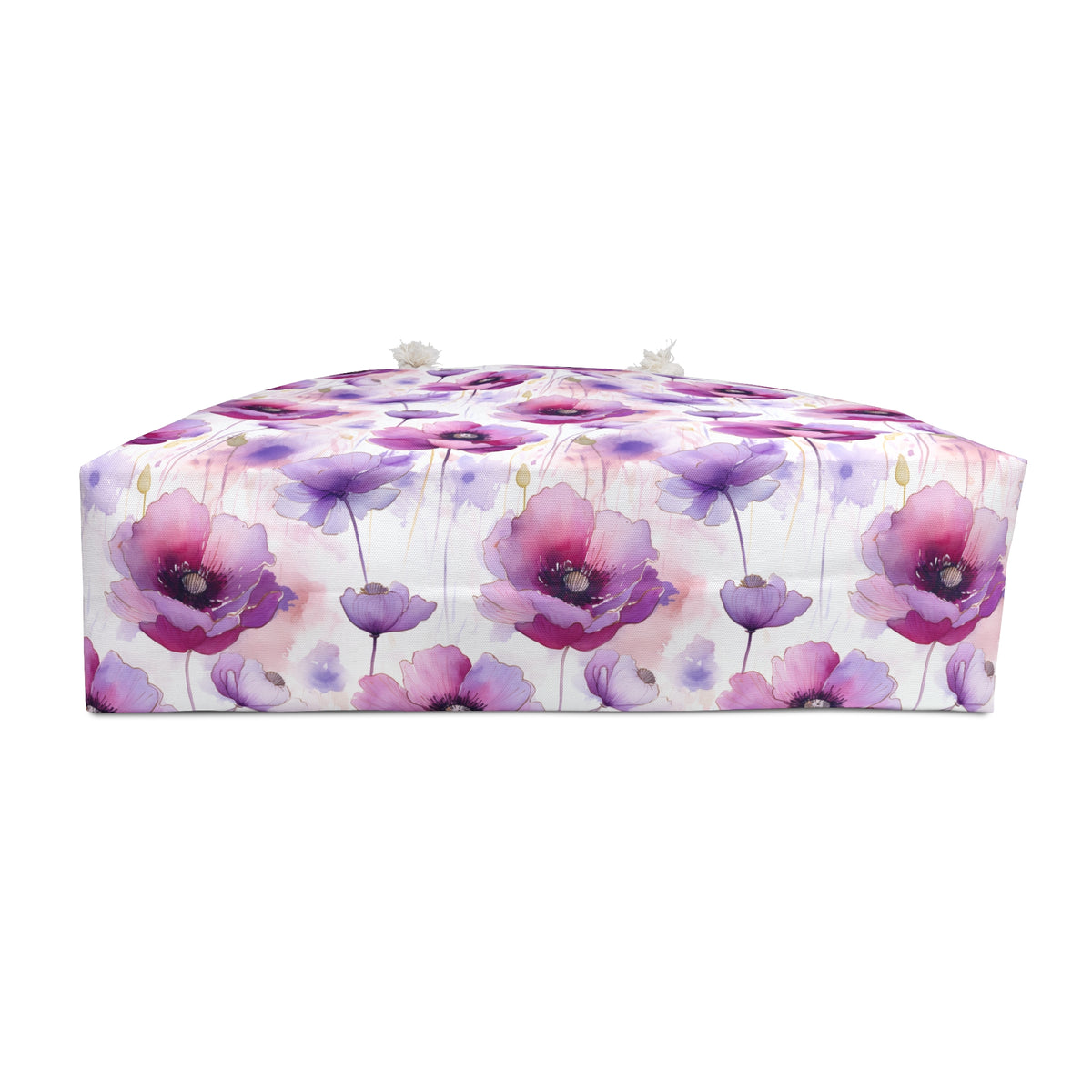 Purple Poppies Floral Pattern, Watercolour, Flowers, Weekender Tote Bag