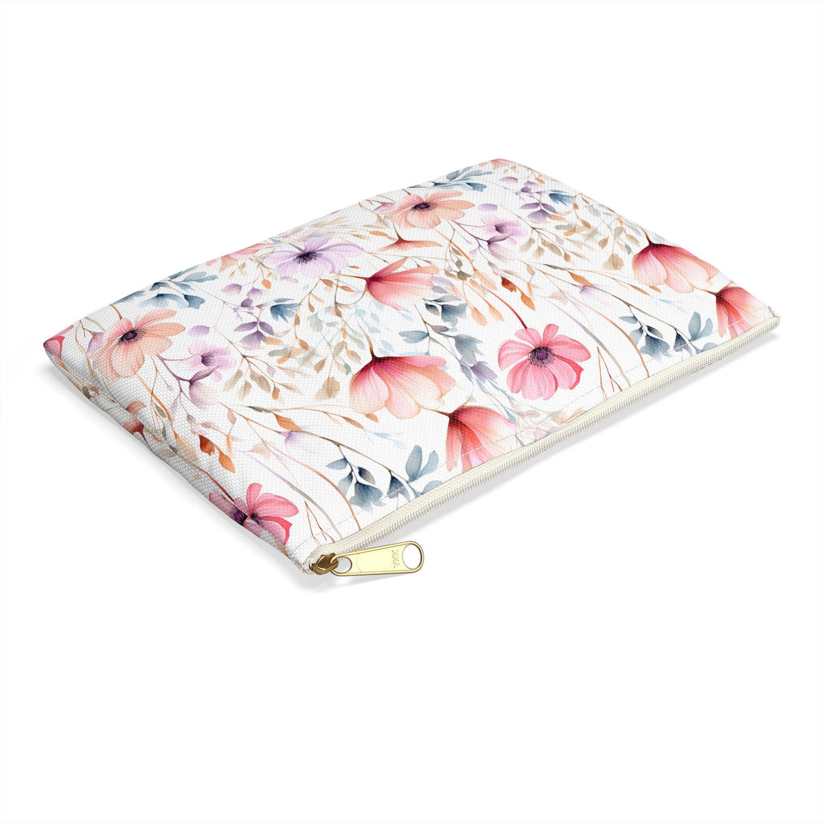 Colour Floral Pattern, Watercolour, Flowers, Accessory Pouch