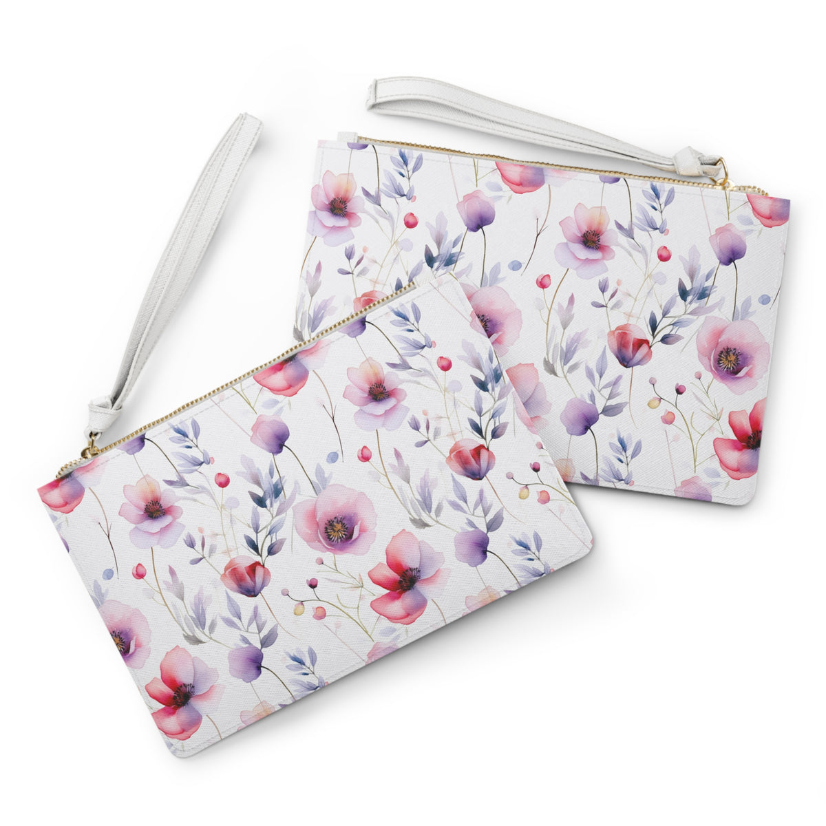 Colour Floral Pattern, Watercolour, Flowers, Clutch Bag