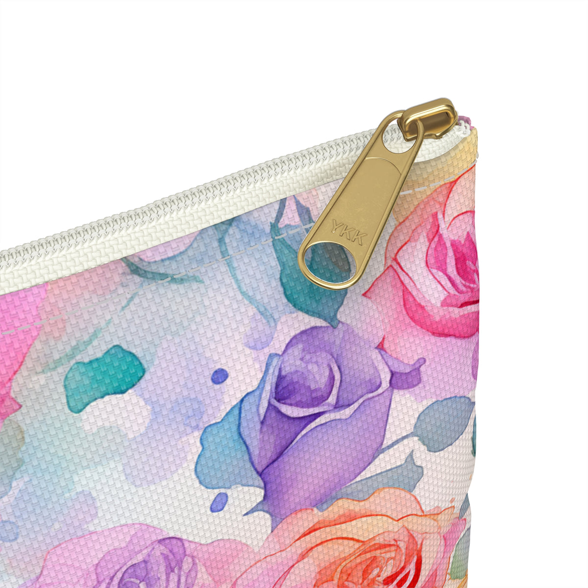 Colour Roses Floral Pattern, Watercolour, Flowers, Accessory Pouch