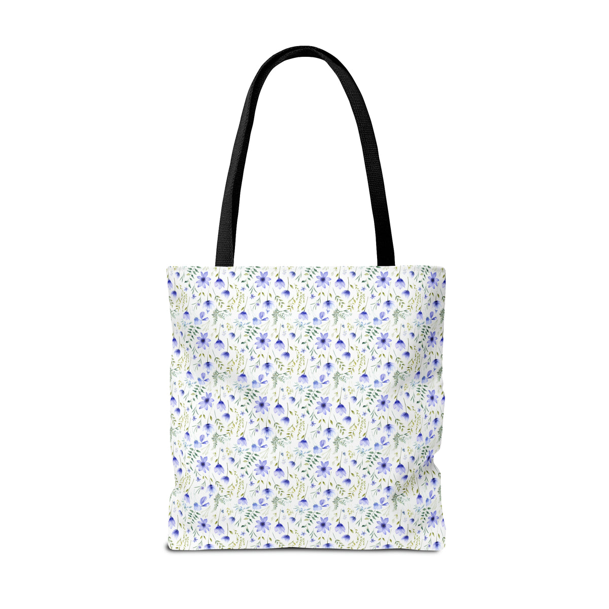 Blue Botanicals Floral Pattern, Watercolour, Flowers, Tote Bag (AOP)