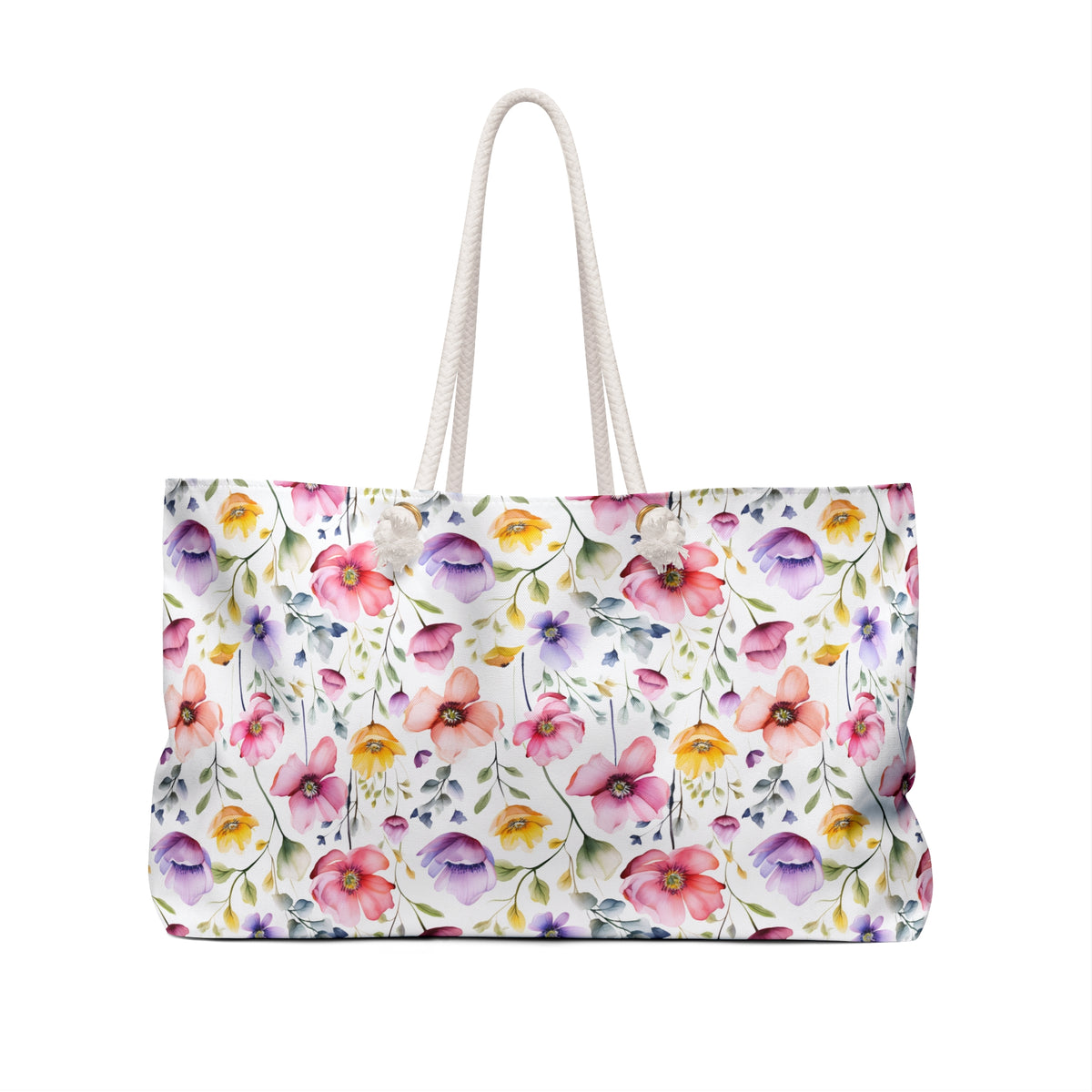 Colorful Floral Pattern, Watercolour, Flowers, Weekender Tote Bag