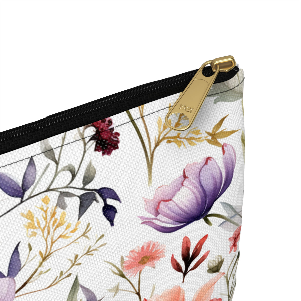 Colour Floral Pattern, Watercolour, Flowers, Accessory Pouch