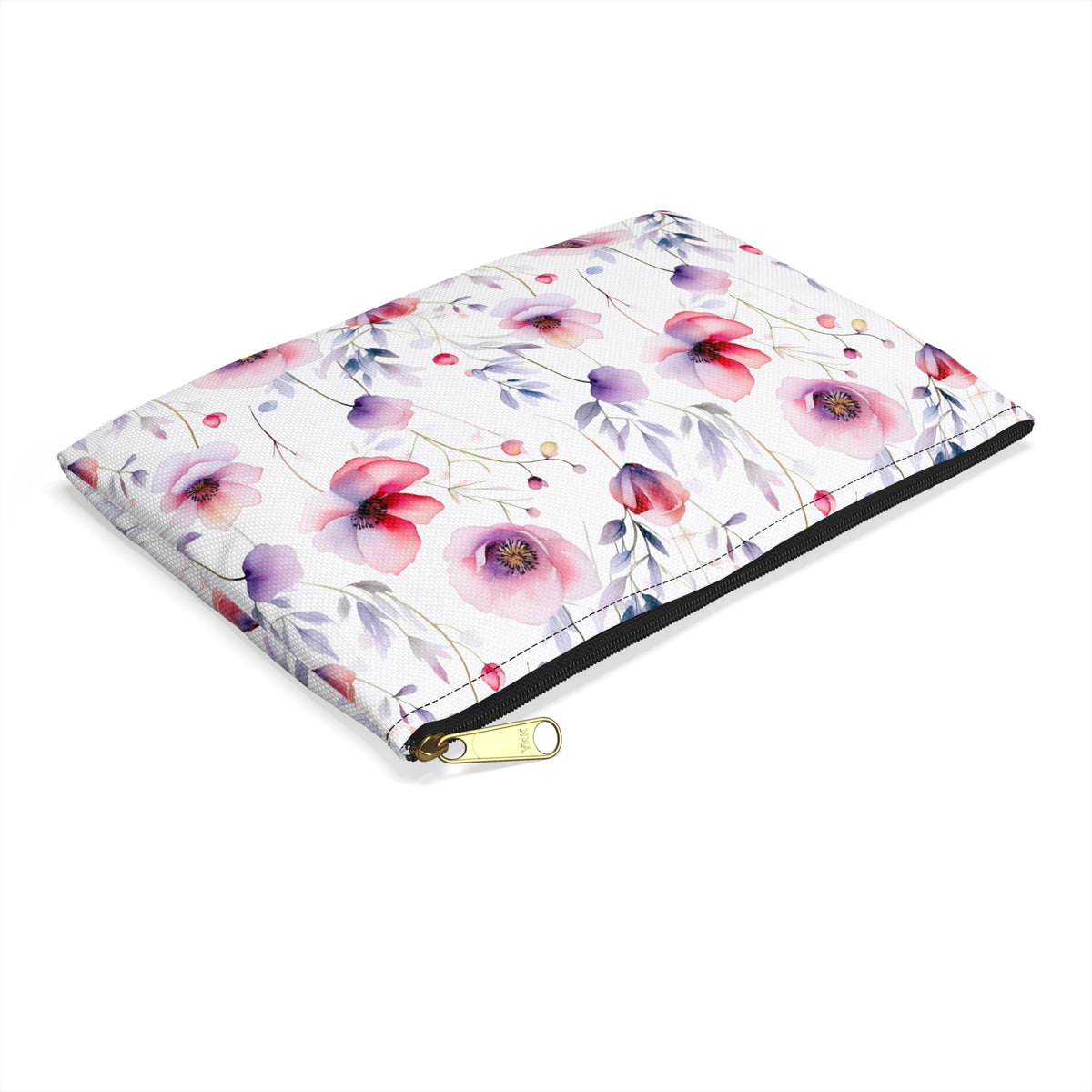 Colour Floral Pattern, Watercolour, Flowers, Accessory Pouch