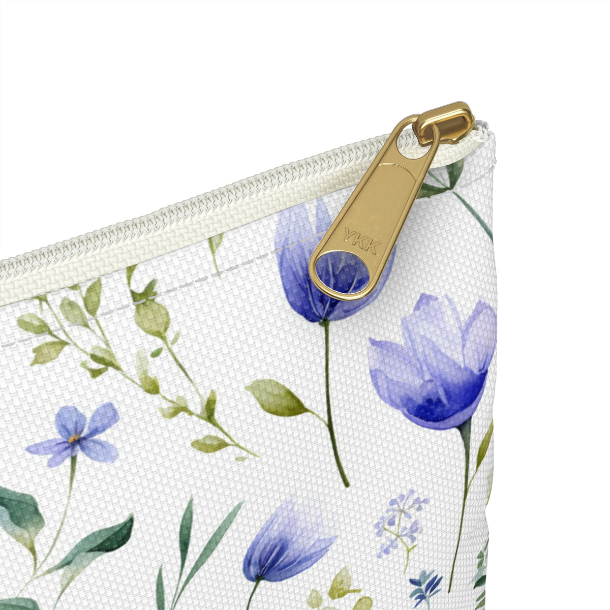 Blue Botanicals Floral Pattern, Watercolour, Flowers, Accessory Pouch