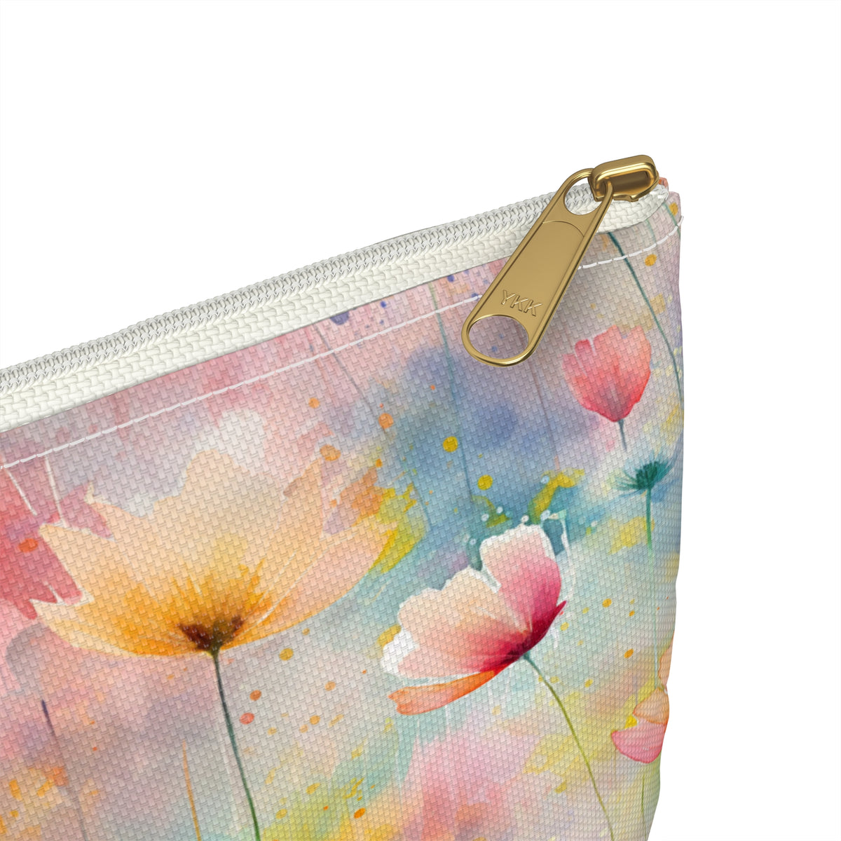 Colour Floral Pattern, Watercolour, Flowers, Accessory Pouch